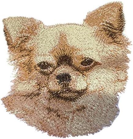 דיוקנאות פנים עם כלבים בהתאמה אישית מדהימה [צ'יוואווה] בהתאמה אישית וייחודית] ברזל רקום על תיקון/תפירה